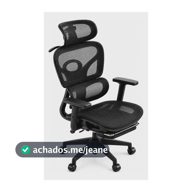 Cadeira Escritório Ergonômica Executiva Cosy T03 Cor Preta  Preto Espuma Densidade Alta