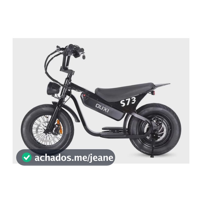 Bicicleta Elétrica OUXI S73 500W, com Bateria Removível e Aro 14