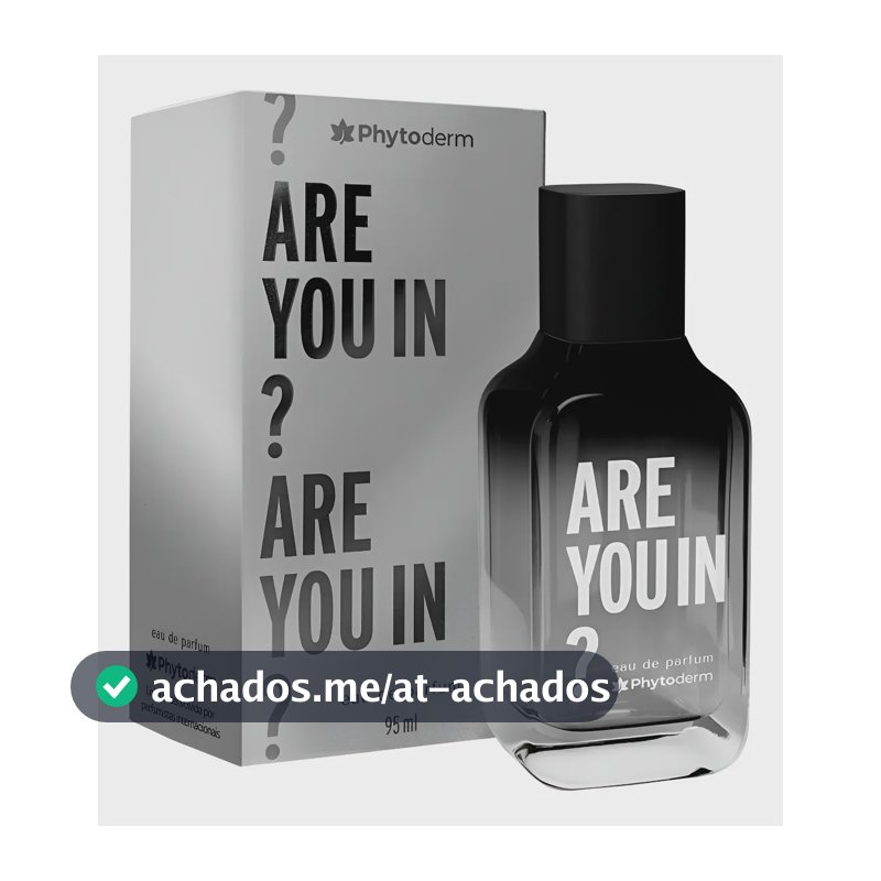 Perfume Masculino Are You In Phytoderm 95ml Amadeirado Eau De Parfum