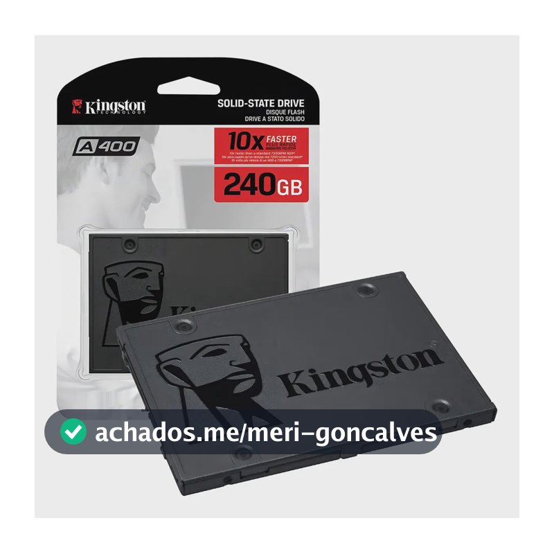 Hd Ssd 240gb Sata 3.0 Kingston A400 500mb/s Gravação 350mb/s