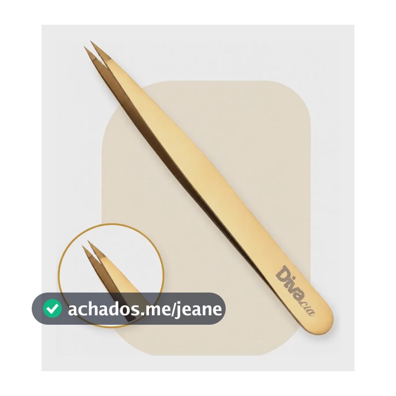 Pinça Agulha Dourada Aço Inoxidável Design de Sobrancelhas Alta Precisão