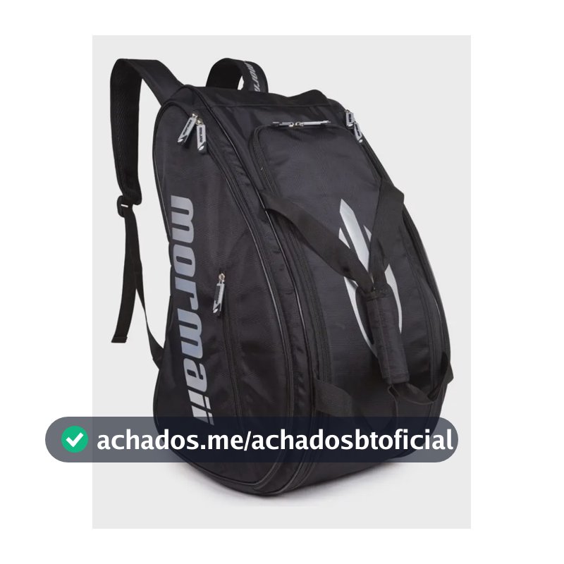 Raqueteira Mormaii Pro Ii Beach Tennis Diversas Divisorias Cor Preto