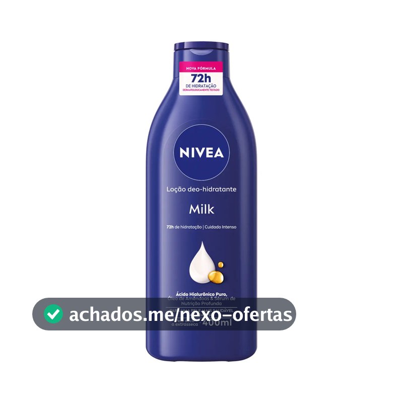 Nivea Loção deo-hidratante Milk 400ml Hidratação Profunda 72h