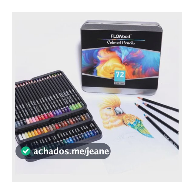 Kit Lápis De Cor 72 Cores Em Estojo De Lata 72 Colored Pencils