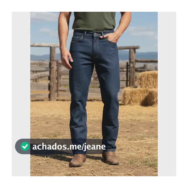 Calça Jeans De Serviço Masculina Tradicional Reforçada Reta
