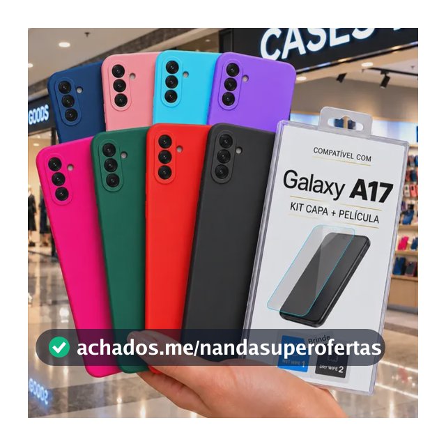 Kit Capa Capinha + Película Compátivel Samsung Galaxy A17