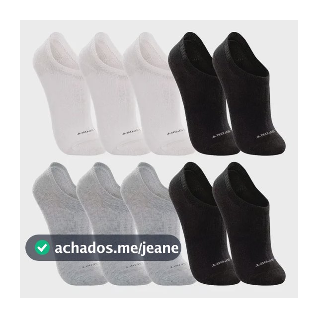 Kit 10 Pares Meias Lupo Sapatilha Soquete Invisível Original