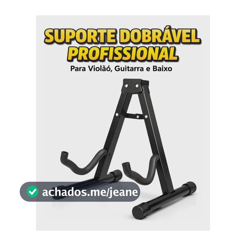 Suporte de Chão Dobrável Don Caprini para Violão, Guitarra e Baixo – Universal e Portátil