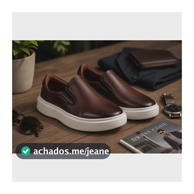 Tênis Slip On Iate Masculino Couro Confortável