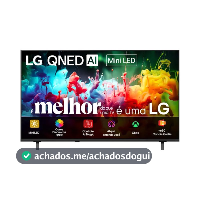 Smart TV 4K 55" LG QNED Mini LED AI QNED70 2026 Processador α7 Ger9 HDR10 Xbox Bluetooth Wi-Fi AI Search Google Gemini Integrados webOS 26 - 55QNED70BSA