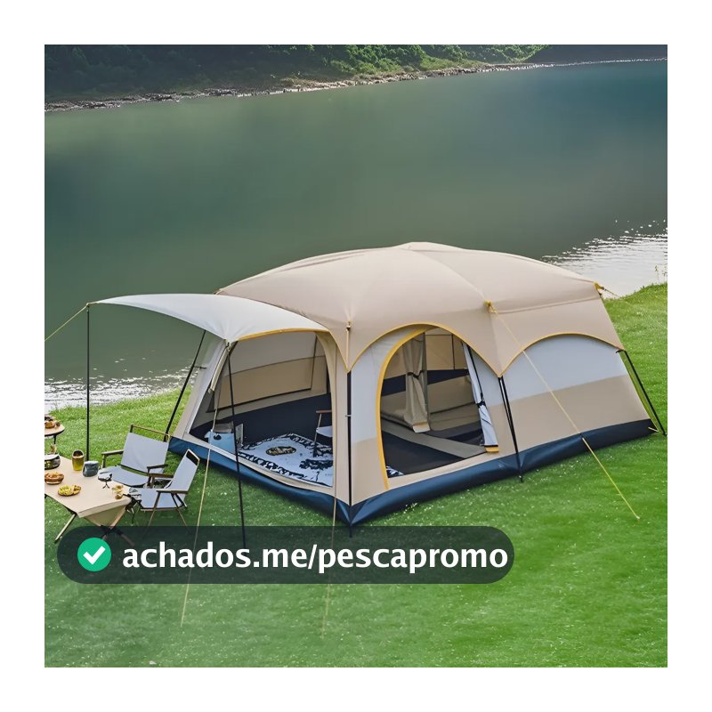 Barraca De Camping Acampamento 8-12 Pessoas Grande Família Bege