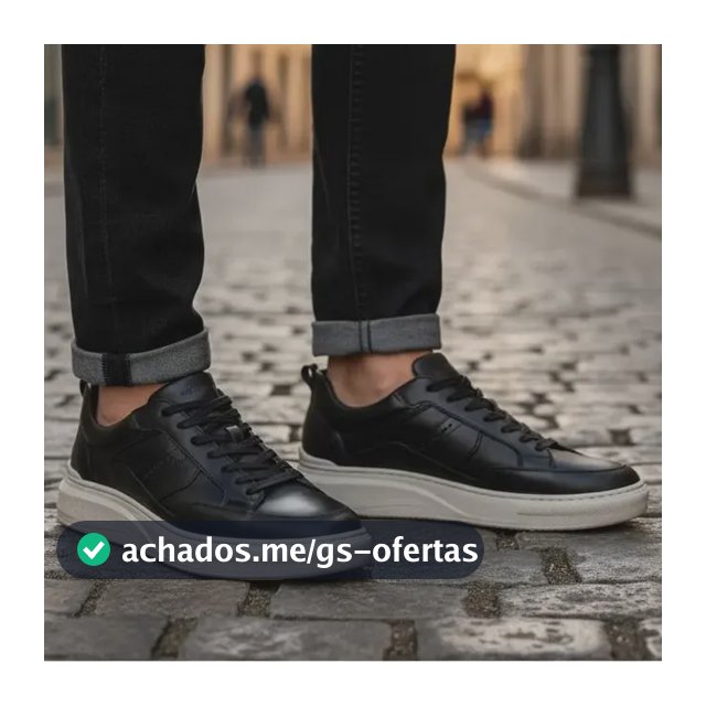 Tênis Masculino Democrata Pace Calce Fácil Couro Legítimo