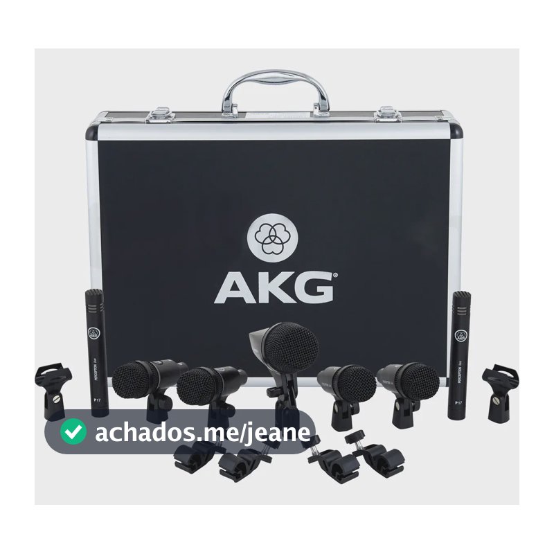 Kit De Microfone Akg Para Bateria Drum Set Session 1