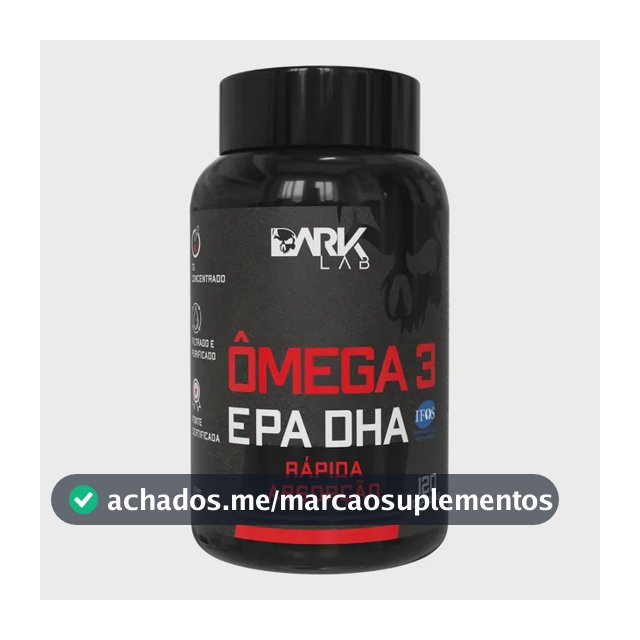 Ômega 3 EPA DHA Dark Lab em cápsula Sem sabor de 120 un