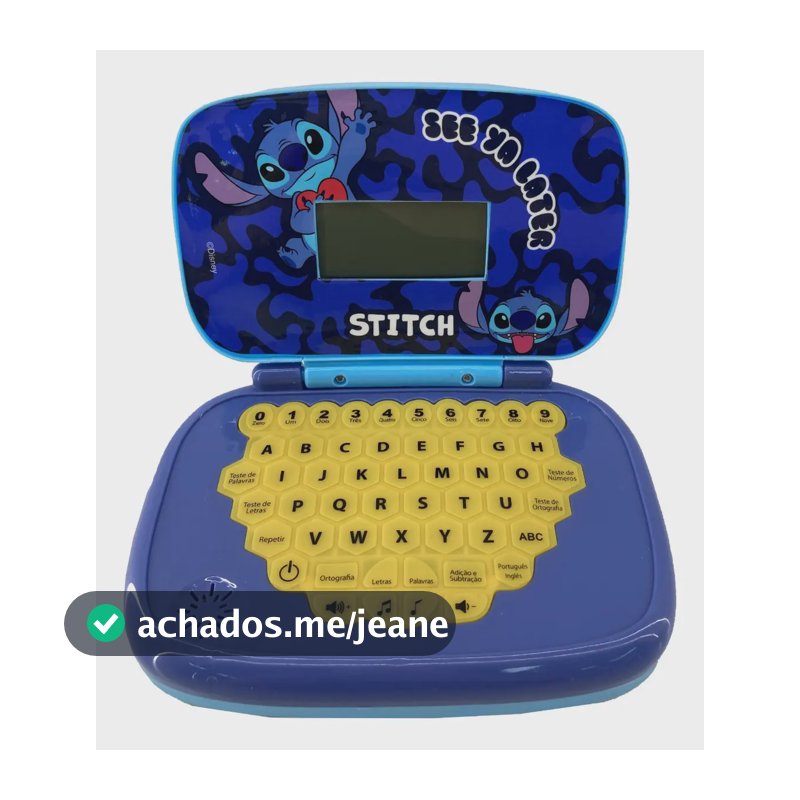 Laptop Infantil Educativo Candide Disney Stitch Bilíngue Multicolor
