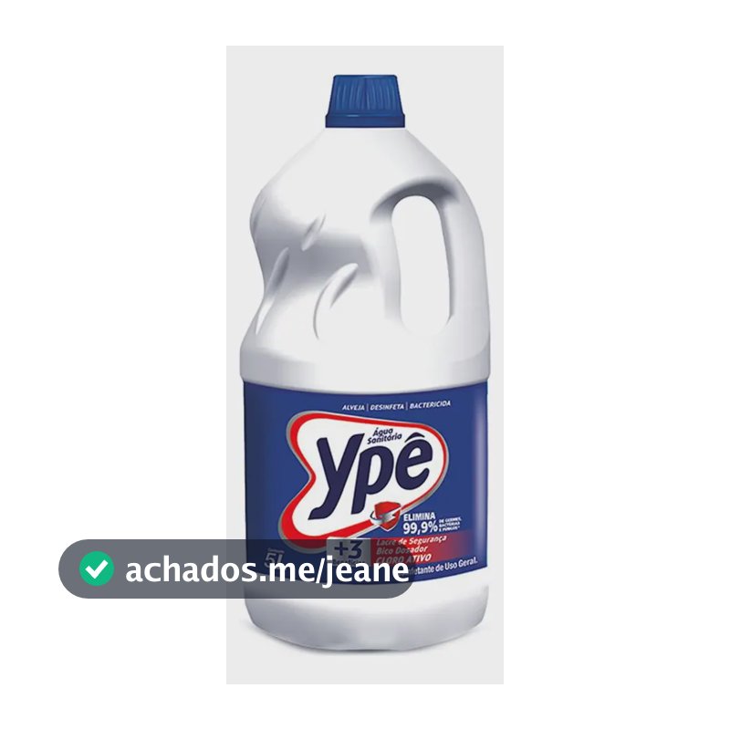 Água sanitária e alvejante cloro ativo 5 litros Ypê
