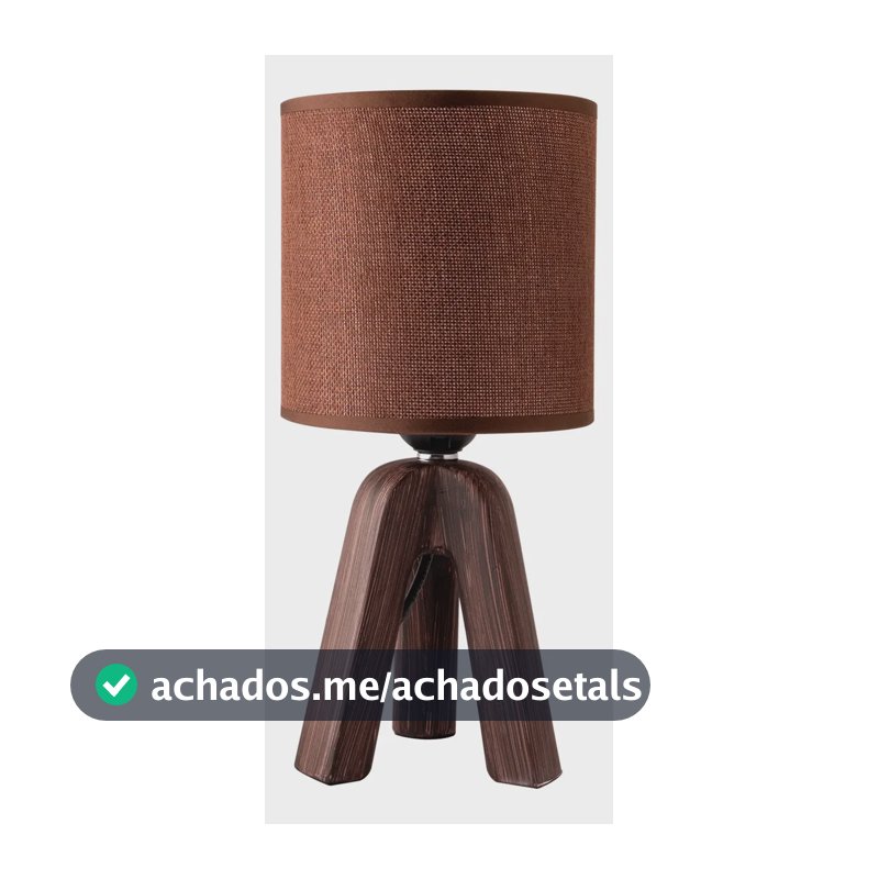 Abajur Luminaria Mesa Marrom Moderno Cerâmica 27,5cm Bivolt Marrom-escuro 127/220v