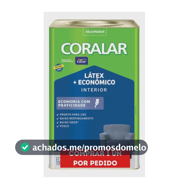 Coral Coralar Tinta Látex + Econômico 18l Branco Gelo Branco/gelo Fosco