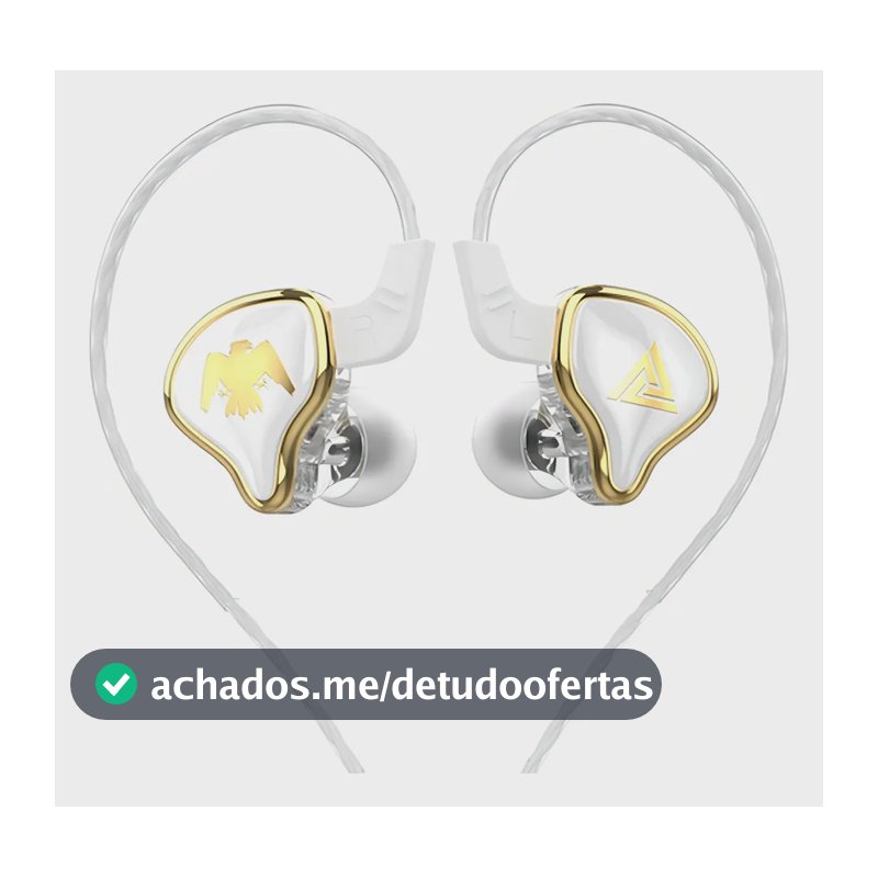 Fone De Ouvido Gamer Dj Musicos Retorno Palco Inear C/case Cor Branco