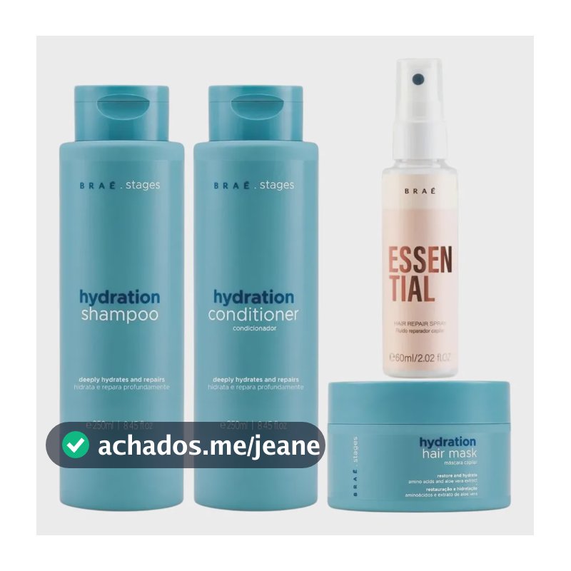 Kit Braé Stages Hydration Trio + Essential Leave-in 60ml