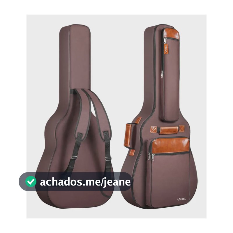 Capa Para Violão Acolchoada Voik Bv4130 Alça Dupla Ajustável Cor Marrom