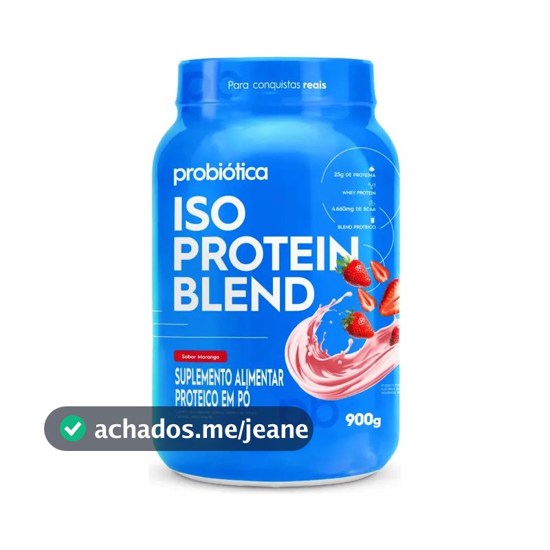 Whey protein Probiótica Iso Blend em pó sabor Morango x 900g