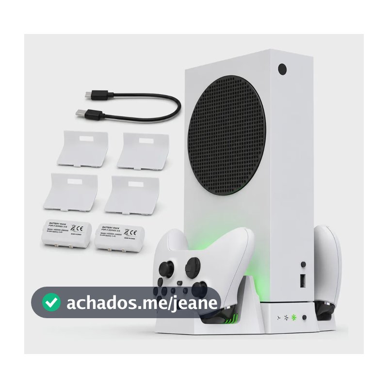 Base Cooler Xbox Series S Carregador Controle Bateria 800mah