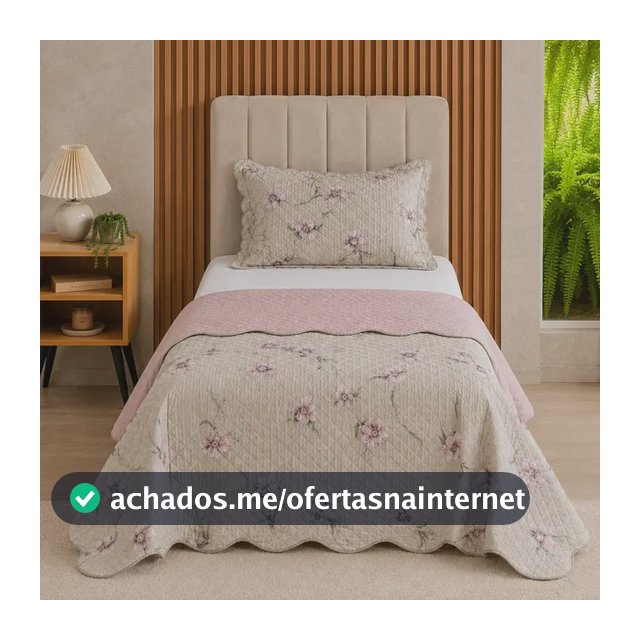 Kit Cobre Leito Colcha Solteiro 2pç Dp Face 150 Fios Itália