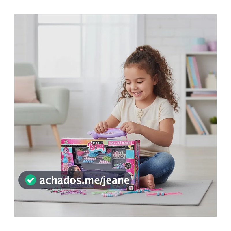 Brinquedo Kit Fazer Pulseiras E Tererê Com Acessórios Menina Polibrinq