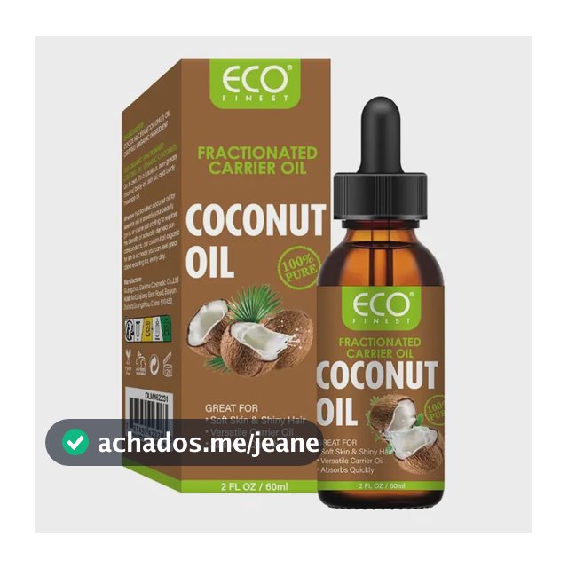 Óleo De Coco Fracionado Para Pele De Cabelo, Óleo Transporta