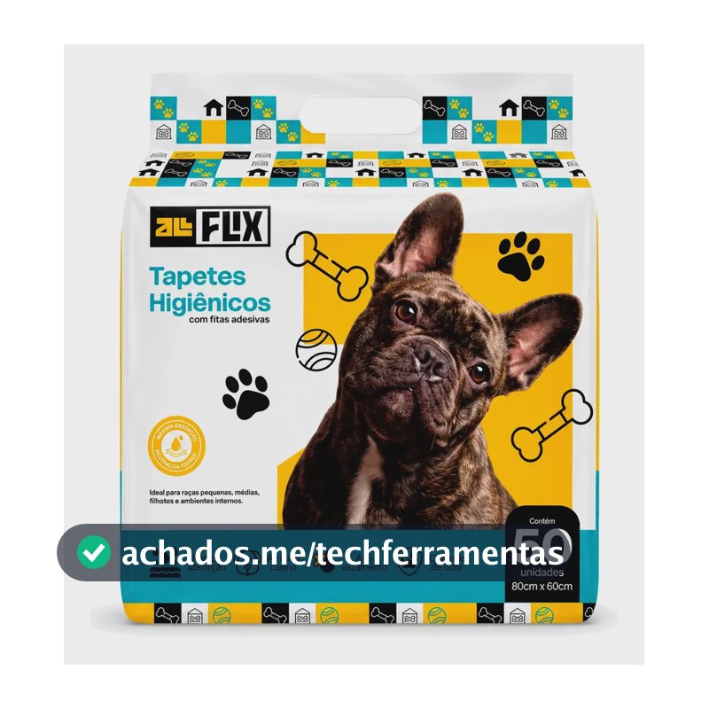Tapete Higienico Caes Pet Anti Odor Tapetinho Cachorros 80x60 | 50un