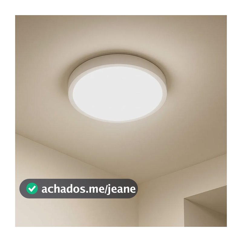 Painel Plafon Led 18w Sobrepor Redondo 3000k 4000k 6500k 127/220v Branco/neutro