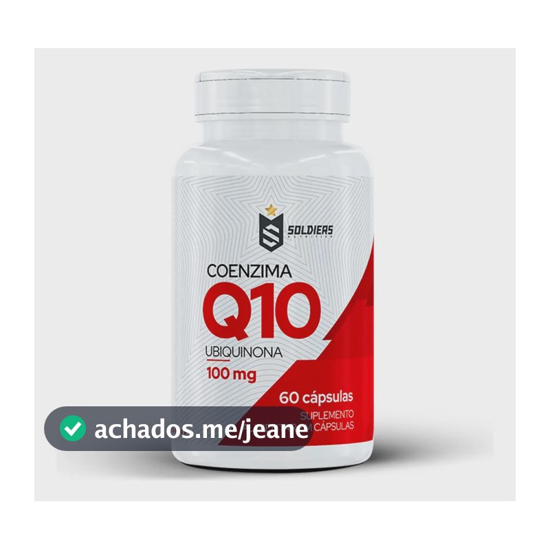 Coenzima Q10 60 Cápsulas 100mg Soldiers Nutrition Suplemento Esportivo Performance Saúde