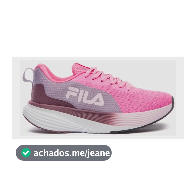 Tênis Feminino Agile Fila Rosa Pink/roxo /vinho Liso 36 Br