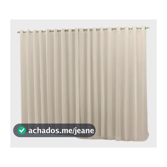 Cortina Ludatex Blackout Tecido 4,00x2,50 P/ Varão Cor Palha