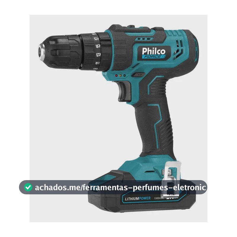 Furadeira Parafusadeira De Impacto Philco PPF21M 21v 10mm Bivolt Cor Azul-petróleo