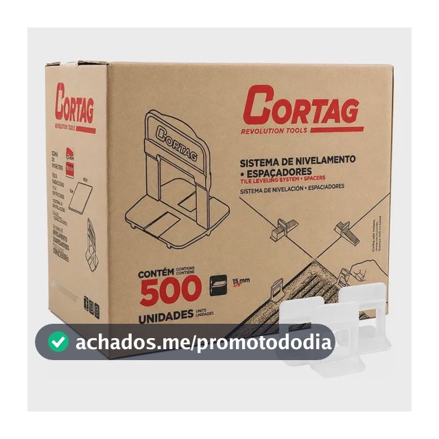 Espaçador Nivelador Cunha Larga Porcelanato 500 Peças Cortag