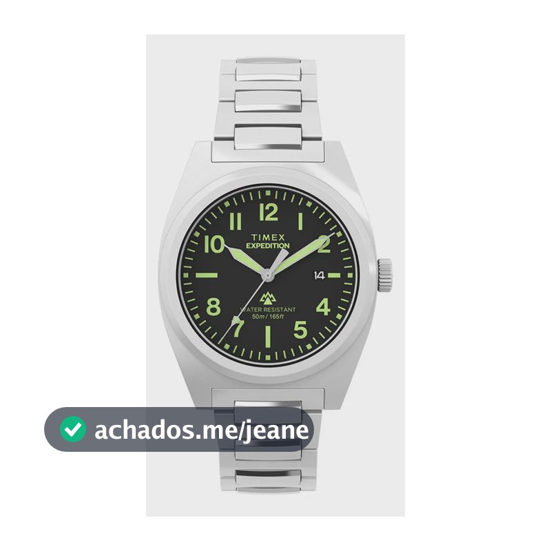 Relógio Timex Expedition Capstone Masculino de Aço Prateado 39mm