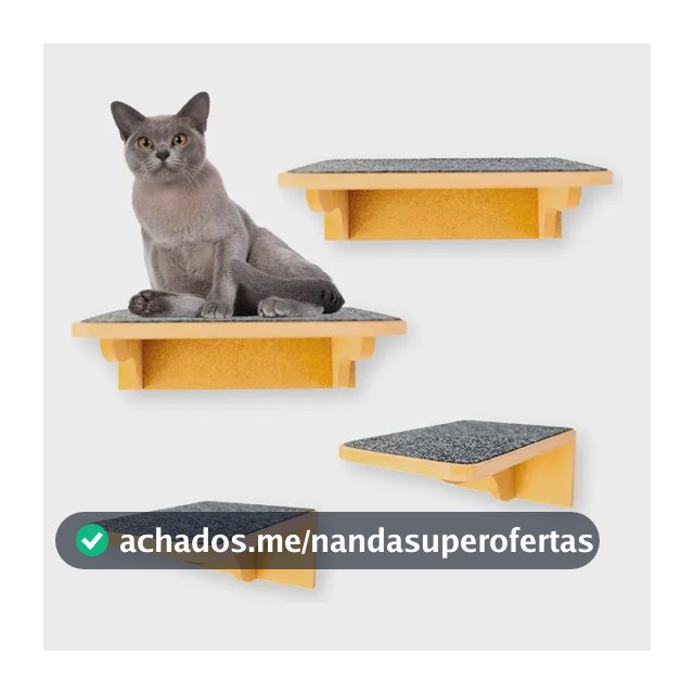Gatificacao Prateleiras Gatos 4pçs Montados Parafusados