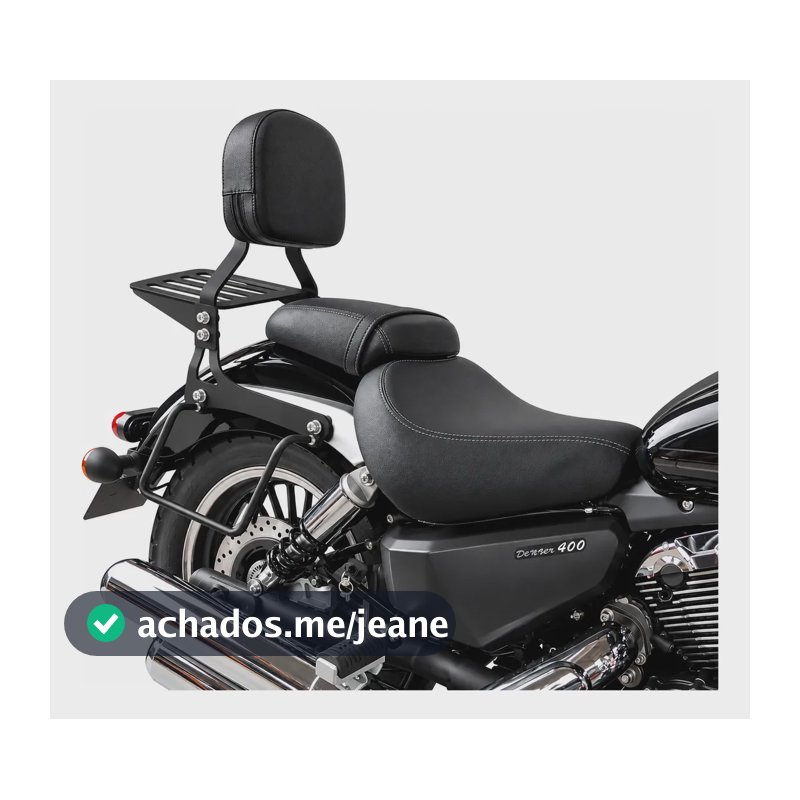 Kit Sbm Denver 400 Sissy Bar + Suporte De Alforge + Brinde Preto