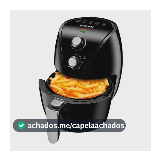 Air Fryer Fritadeira Eletrica Mondial +saude 1500w 3,5l Cor Preto
