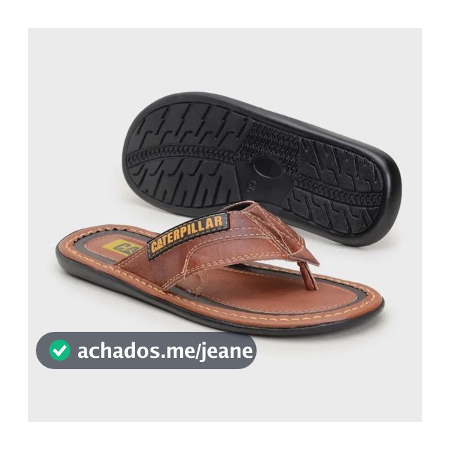Chinelo Masculino Caterpillar De Couro Legitimo Papete Top