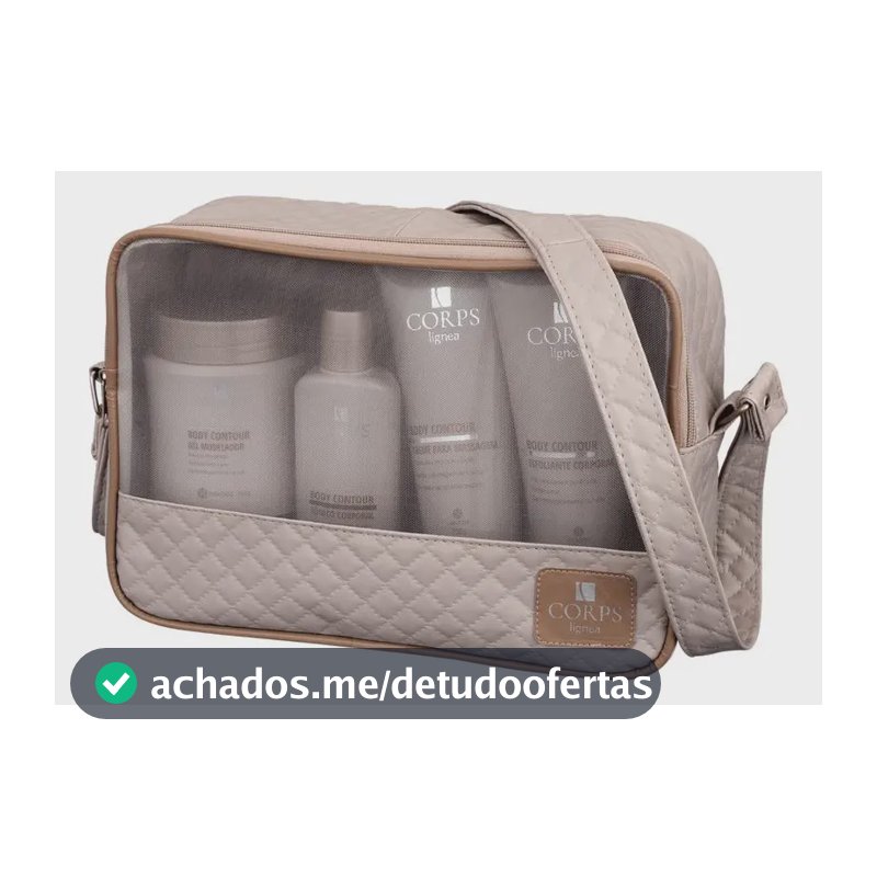 Bolsa Necessaire Corps Lígnea Compacta Cor Bege Hinode