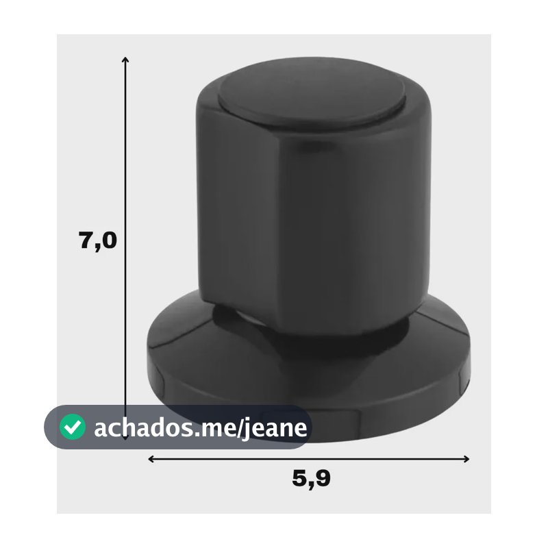 Acabamento Para Registro Deca Chuveiro Banheiro Metal Preto