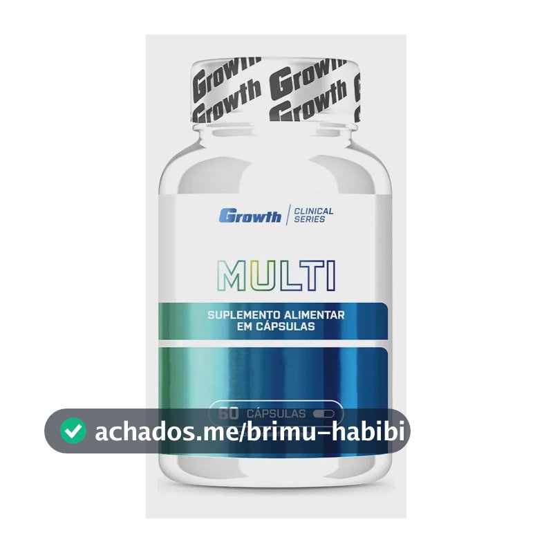 Multivitamínico Growth Supplements Clinical Series em cápsula Sem sabor de 60 un