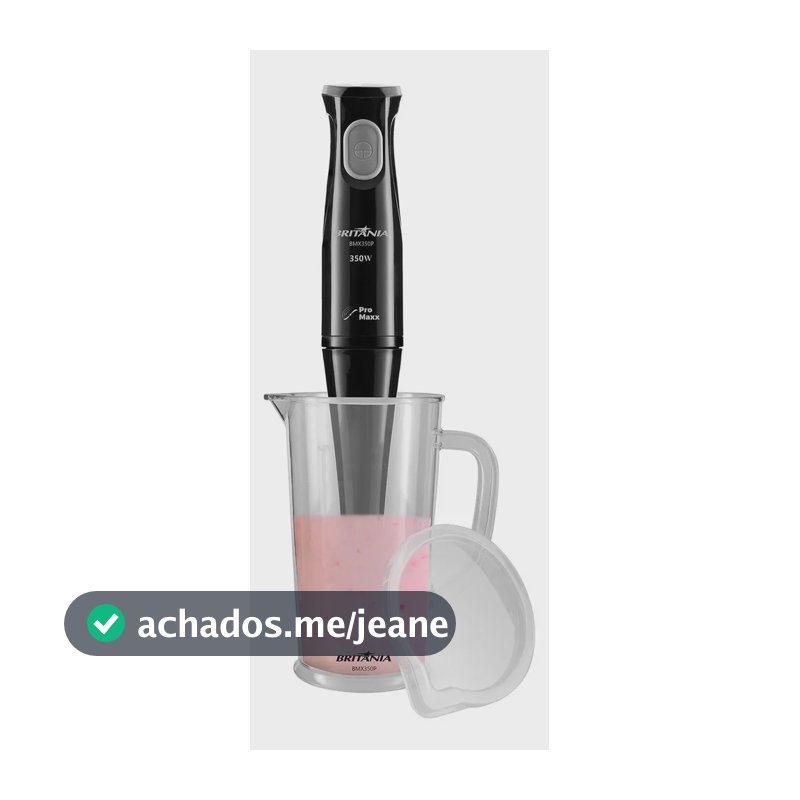 Mixer Bmx350p Preto Com Lâminas Pro Maxx 350w Britânia Preto