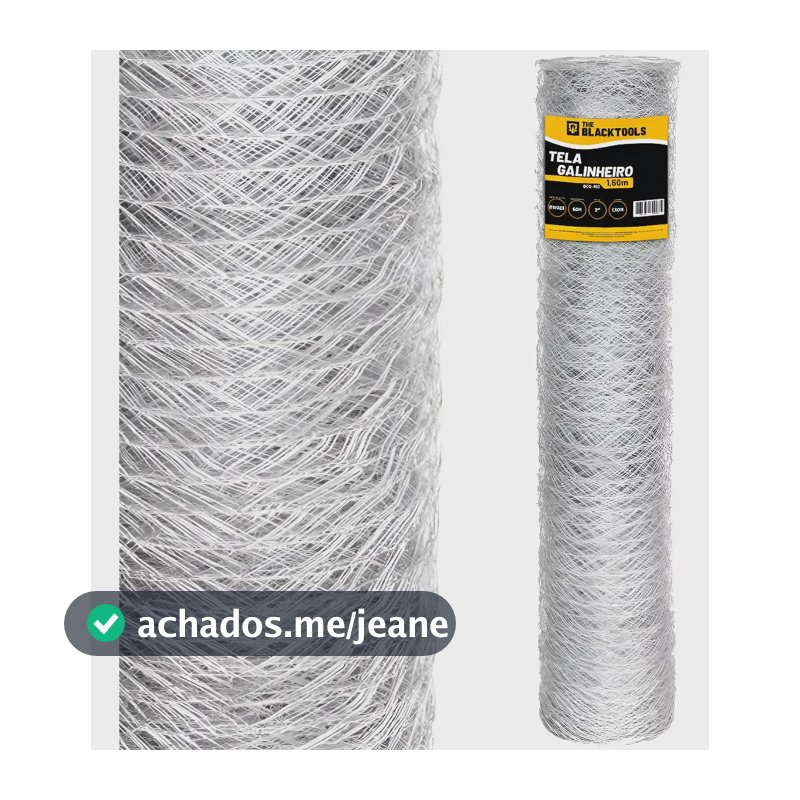 Tela Galvanizada Galinheiro 1,50x50metros Fio 23 Horta Tela