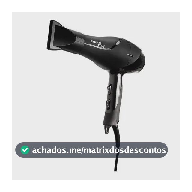 Secador De Cabelos Motor Ac Profissional Easy 1700w Taiff Preto