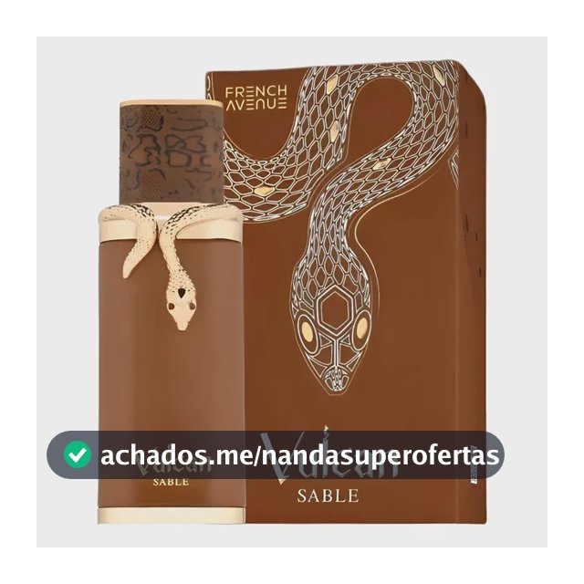 Perfume Árabe Vulcan Sable French Avenue 100ml