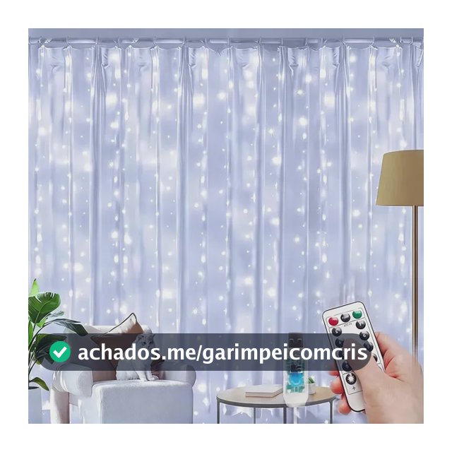 Luz De Cortina 300 Leds 3x3 M Decoração Festas Casamentos Branco-frio 110v/220v